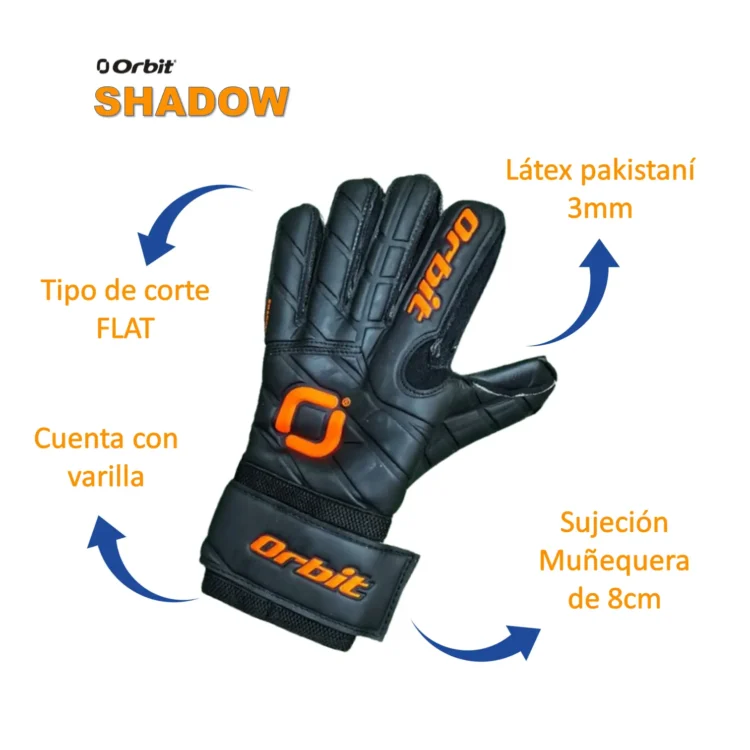 GUANTES PARA PORTERO ARQUERO FÚTBOL SHADOW TRAINING ORBIT JUNIOR - Imagen 4